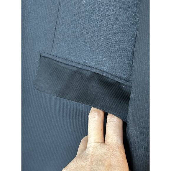 Calvin Klein Men's Suit Jacket Single Breasted 100% Wool 2 Buttons Black Sz 46R - Picture 4 of 12